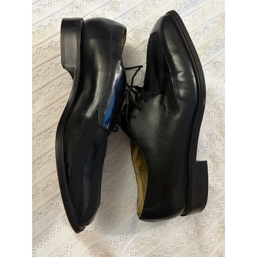 Giorgio Brutini Private Collection Men's 14 Black Leather Lace Up Dress Shoes